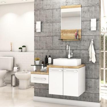 Imagem de Gabinete para Banheiro C/cuba RT41 e Espelheira Legno 831 - Compace, B