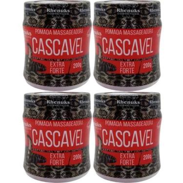 Imagem de Kit 4 Pomada Massageadora Cascavel Extra Forte Para Ombros 200g - Rhen