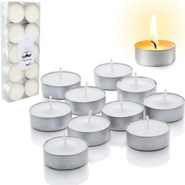 Imagem de Kit 100 Velas Fondue Rechaud Jantar Suporte Aluminio 1,7cm - Freecom