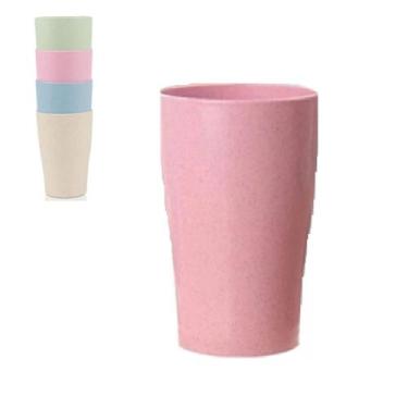 Imagem de Copo Fibra de Bambu Natural 290ml para Piscina Não Quebra - Fx, Rosa