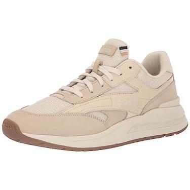 Imagem de BOSS Tênis esportivo masculino Kurt casual de couro, Cloud Dream Cream, 44