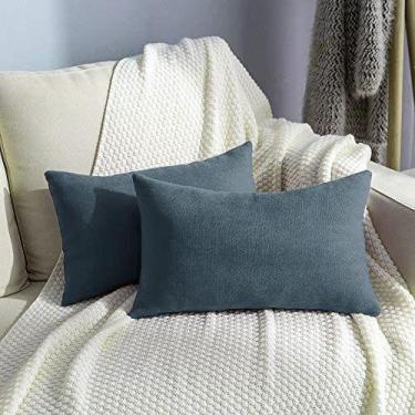 Imagem de Almofada Retangular Suede 30x50cm Azul Petróleo - FASTLAR