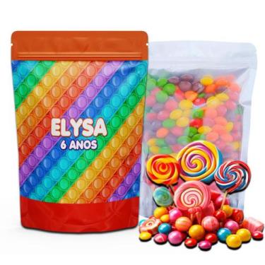 Imagem de Kit Festa Com 5 Saquinhos Em Pé 12x19cm Vários Temas - Mundo da Bina, 