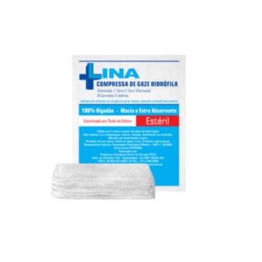 Imagem de Compressa de Gaze 13 Fios Estéril Com 10 Unidades 7,5cm x 7,5cm Lina