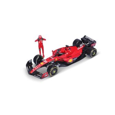 Imagem de MINIATURA F1 FERRARI RACING SF23 1/24 BBURAGO COM BONECO PILOTO CHARLES LECLERC CARLOS SAINZ DIECAST MODEL (LECLERC)