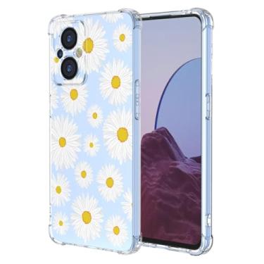 Imagem de JDYGWK Capa para Oneplus Nord N20 5G 1+ N20 5G com estampa de flor transparente, TPU macio, fina, leve, à prova de choque, capa protetora antiarranhões para Oneplus Nord N20 5G, margarida
