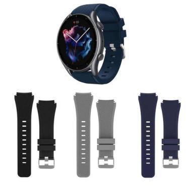 Imagem de Kit 3 Pulseiras Para Amazfit Gtr 3 Ou Gtr 3 Pro Troca Fácil - Estilo N