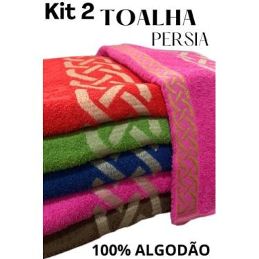 Imagem de Kit c/ 2 toalhas de banho Gigante pérsia 100% algodão - BRUNA ENXOVAIS