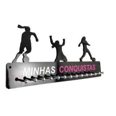 Imagem de Porta Medalhas Futebol Para Até 50 Medalhas - QUADRO DE MEDALHA