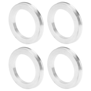Imagem de INFINAUTO Anéis centralizados no cubo da roda do carro OD 83,1 mm para ID 60,1 mm Eixo central de rodas com absorção de choque Hubrings liga de alumínio tom prateado durável