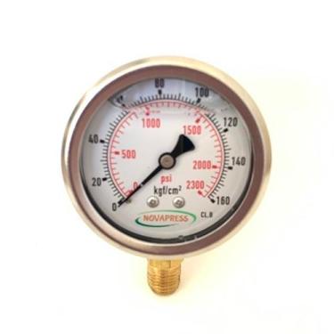 Imagem de Manômetro vertical-diam.63mm (2. 1/2 ) com escala de 0-160 KGF/CM2 x 2
