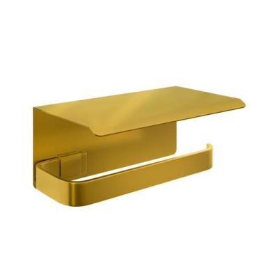 Imagem de Porta Papel Higiênico Stander Suporte Para Celular Dourado - Letu Vari