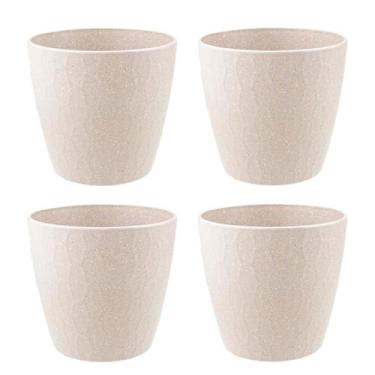 Imagem de 4 un Vaso plantas colmeia decorativo flor G BEGE - EVO