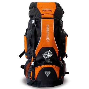 Imagem de Mochila Sport Camping Clio 3102 70L Grande Espaçosa, Laranja