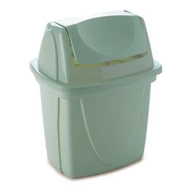 Imagem de Lixeira Plastico Basculante De Pia 4,9 L Plasutil - Plasútil, Verde