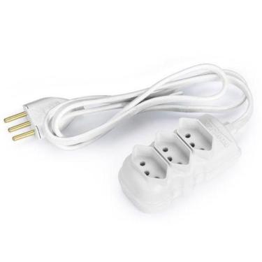 Imagem de Extensão 3 Tomada 5 Metros Tripolar Branca 10A 250V Bivolt - Forlux