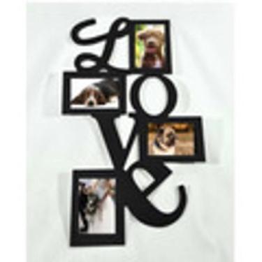 Imagem de Mural De Fotos Quadro Painel 4 Fotos Tema Amor Love Preto - FRAÇA