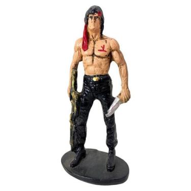 Imagem de Estatueta Boneco De Resina Rambo Action Figure Colecionável - LZ Decor