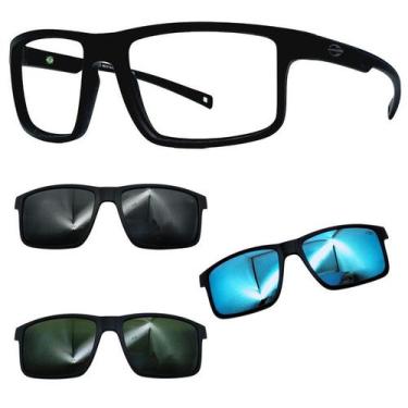 Imagem de Oculos Mormaii Swap 5 6127 A14 Preto Fosco Com 3 Clipons, Cinza, G15, 