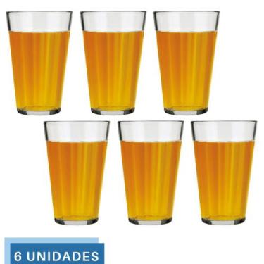 Imagem de Jogo 6 Copo Americano Long Drink 450ml Vidro Cerveja Nadir - NADIR FIG