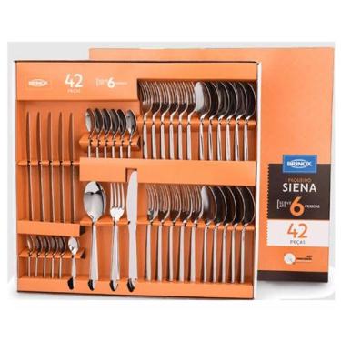 Imagem de Faqueiro 42 Peças em Aço Inox Siena Brinox (Serve 6 Pessoas)