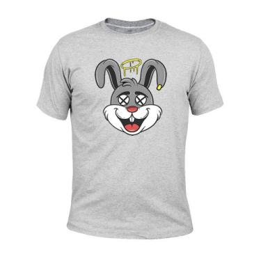 Imagem de Camiseta Plus Size Unissex Malha 30.1 Coelho Bolado - Surprass, Cinza,