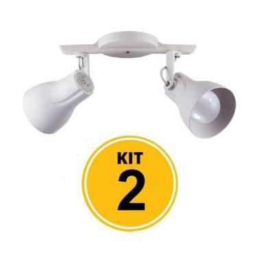 Imagem de Kit 2 Spot Trilho Octa Plus Branco 2xE27 - Startec