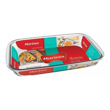 Imagem de Assadeira De Vidro Retangular Travessa Forma Marinex 2.2 L - Nadir
