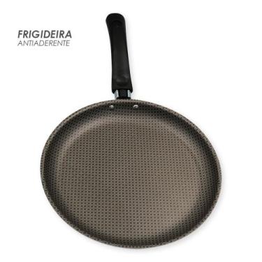 Imagem de Panquequeira Frigideira Antiaderente 22cm - Cinza Não gruda - Alegrete