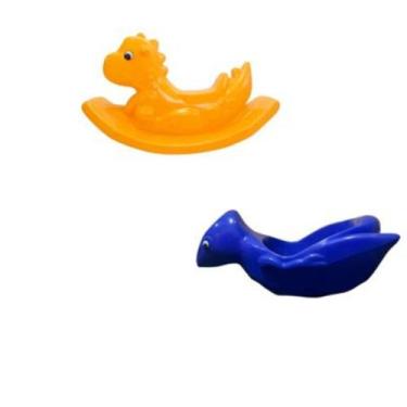 Imagem de Kit Balanço e Gangorra Dino  Brinquedos Divertidos para Crianças ao Ar