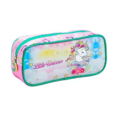 Imagem de Estojo Infantil Kit Retangular Unicórnio