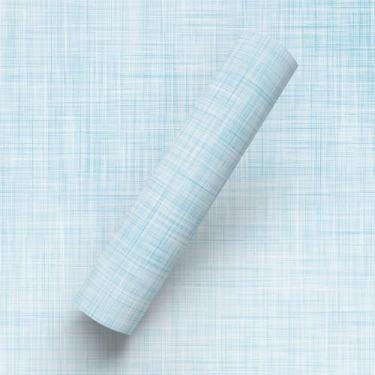 Imagem de Papel De Parede Adesivo Estilo Linho Azul  - Bazar Dos Quadros, 12M