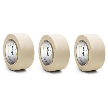 Imagem de Kit 3 Fitas Crepe Alltape 48mm x 50m Branca SK710