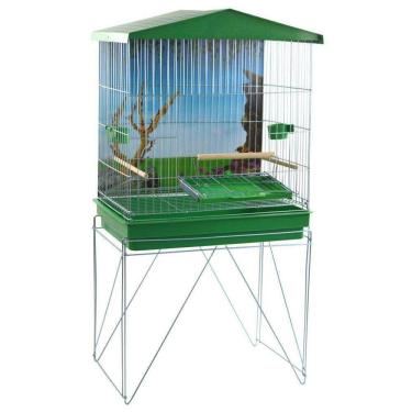 Imagem de Viveiro Para Pássaros Dobrável Médio Duplex Verde