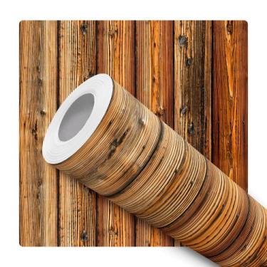 Imagem de Papel De Parede Vinílico Ripas De Madeira Envelhecida Sala 10m - DELIQ
