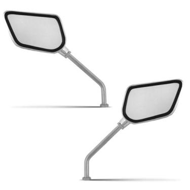Imagem de Espelho Retrovisor Cromo Forte Esportivo Aza (Par), CROMADO, PAR