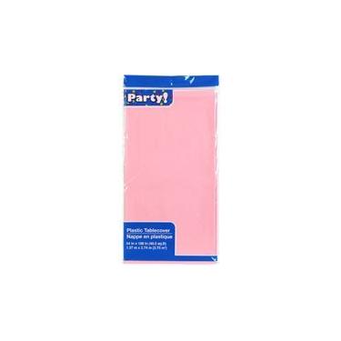 Imagem de Pacote de 4: Toalha de mesa de plástico rosa retangular 137 x 278 centímetros