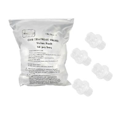 Imagem de Medcore Pacote com 50 - válvulas de treinamento de RCP para prática - cabe em todas as máscaras de resgate de treinamento de adultos, crianças e bebês - válvula embalada individualmente
