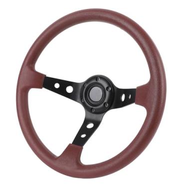 Imagem de Volante de Carro, Volante Esportivo de Corrida, Visual Elegante para Adaptador de Cubo de Volante de 6 Furos