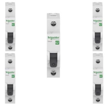 Imagem de 5 Disjuntores Schneider 25a C Interruptor 1p Proteção 3ka