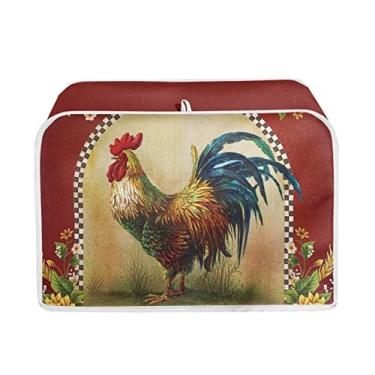Imagem de Annejudy Capa para Torradeira Sunflower Rooster 2 Fatias, Estampa de Frango, Pequeno Eletrodoméstico de Cozinha, Torradeiras, Capa Protetora Contra Poeira, Micro-Ondas, Máquina de Fazer Pão