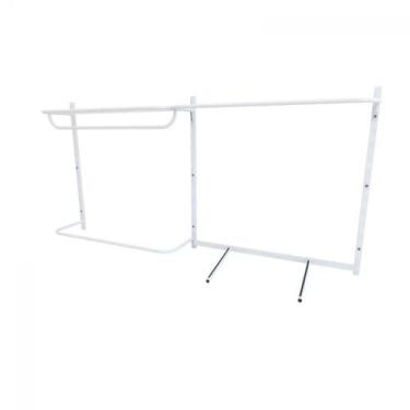Imagem de Arara de roupas para loja quarto closet 9 peças regulável 200x100 cm c
