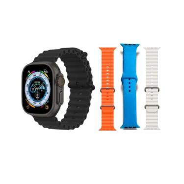 Imagem de Novo Smartwatch Ultra Com 03 Pulseiras 45mm Pratico para o dia a dia I