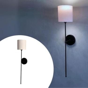 Imagem de Arandela De Parede Industrial Sem Interruptor Com Cupula Bege, Branco 