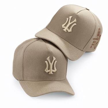 Imagem de Boné Casual Bege Aba Curva Use Young  Modelo Snapback Ajustável, Bege