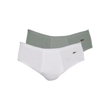 Imagem de Kit com 2 Cuecas Slip Zorba com Abertura 172 Plus Size Colorido, Branc