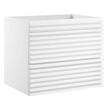 Imagem de Modway EEI-4338-WHI Armário de banheiro de parede de 60,96 cm, branco