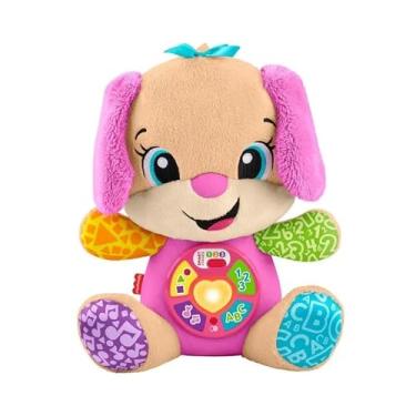 Imagem de Fisher-Price, Irmã do Cachorrinho Aprende Comigo para Bebês com 80 músicas, sons e frases, 3 Níveis de Aprendizagem e 4 Idiomas, Mattel