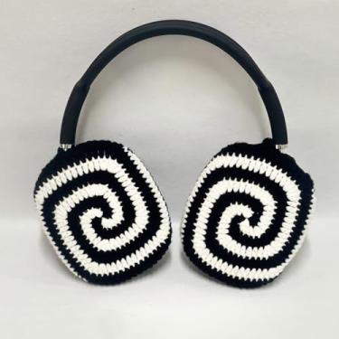 Imagem de Capa protetora para fone de ouvido Apple Airpodsmax capa protetora de fone de ouvido usando Bluetooth crochê lã capa tecida à mão APM