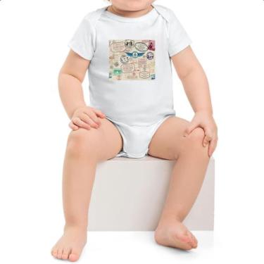 Imagem de Body intantil Viagem passaport stamp - Alearts, P